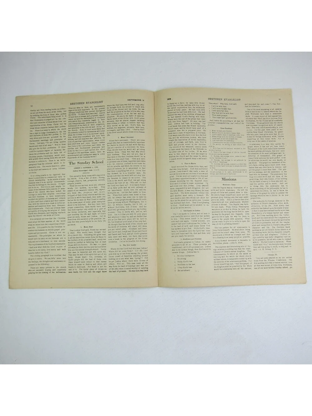 Brethren Evangelist Christian Newspaper Ashland Ohio Antique September 24th 1902